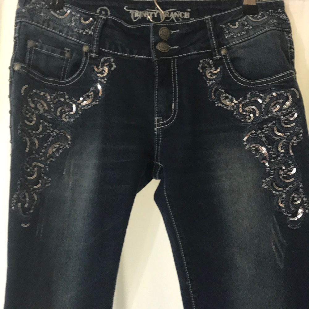 Montana Weat Trinity Ranch Boot Cut Sequence Jeans - Picture 3 of 8